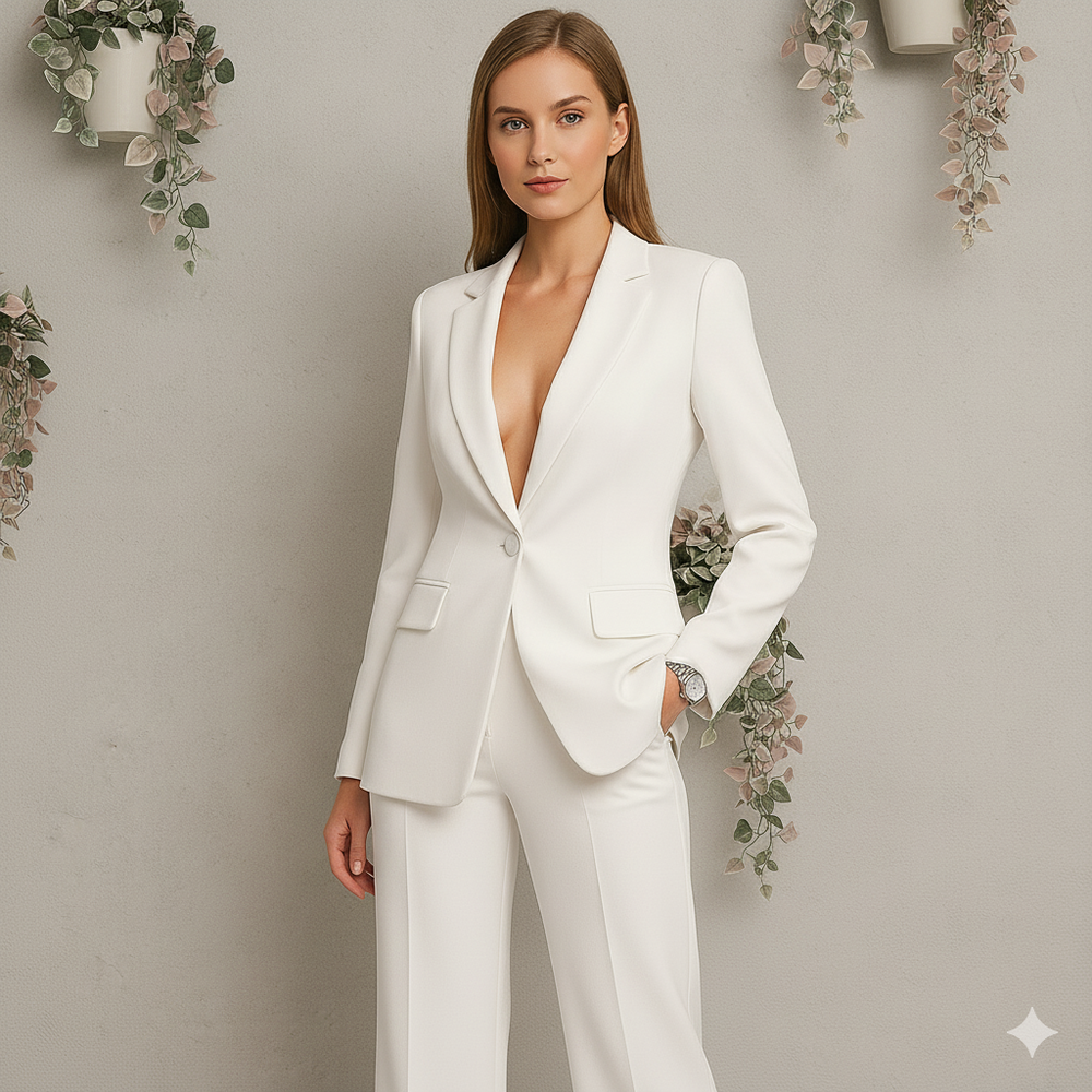 Elegantes Damen Anzugset | Blazer & Hose | Slim Fit Business