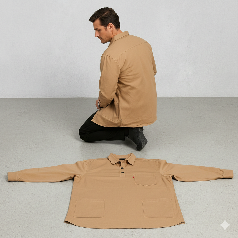 Herren Freizeithemd langarm | Modern mit Brusttasche