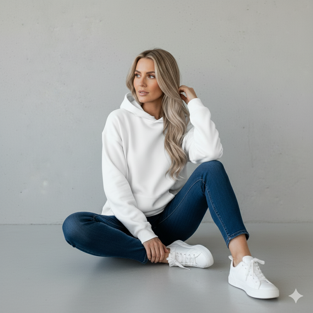 Lässiger Damen Hoodie mit Rückendruck