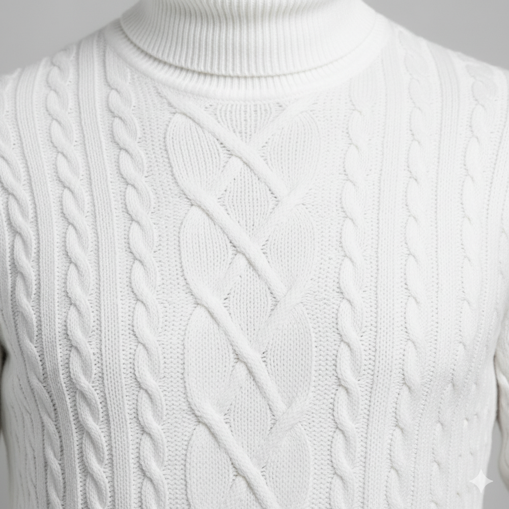 Herren Strickpullover mit Rollkragen | Slim Fit | Winter