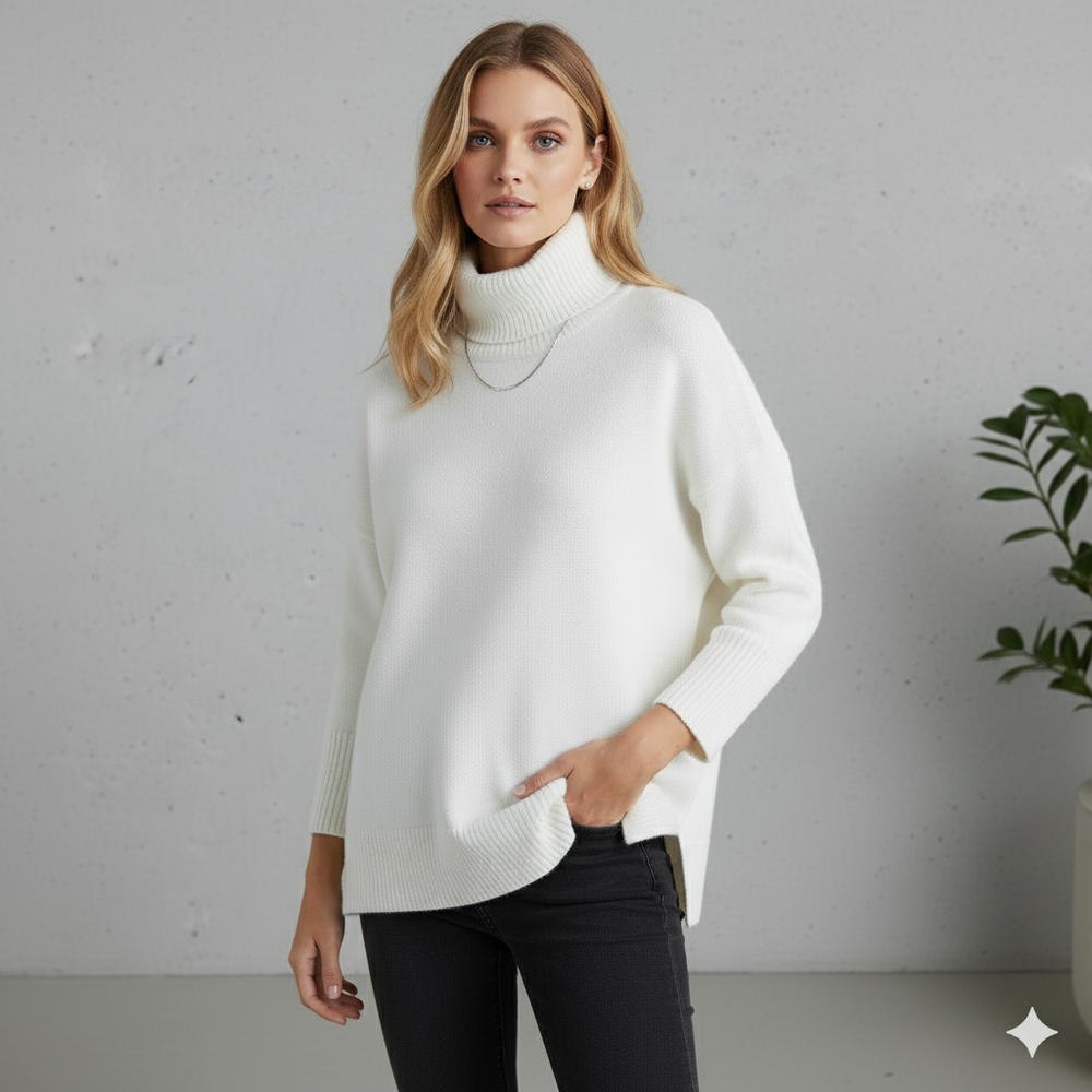 Kuscheliger Damenpullover mit Rollkragen | Warm für Herbst/Winter