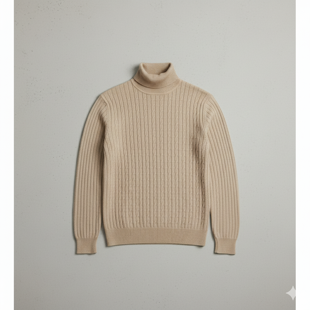 Feiner Herren Strickpullover mit Rollkragen