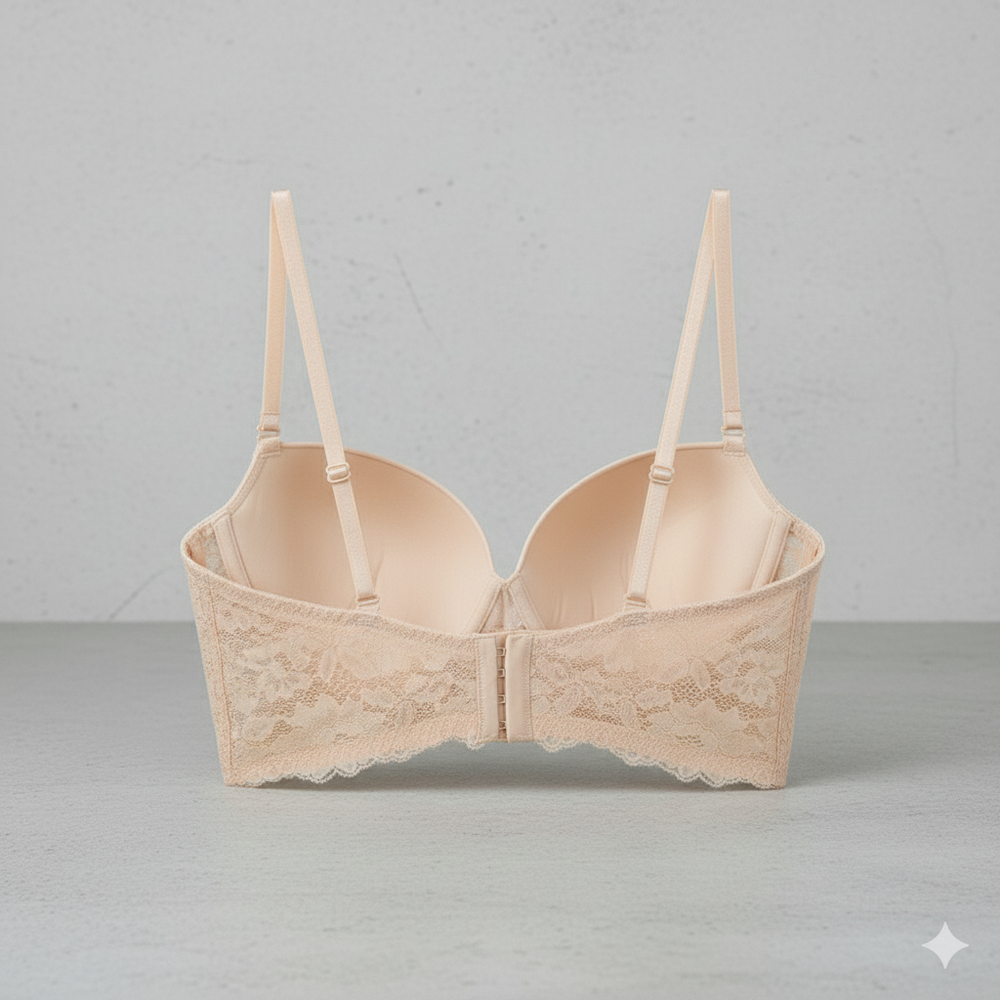 Damen BH rückenfrei mit Glanz | Unsichtbarer Halt