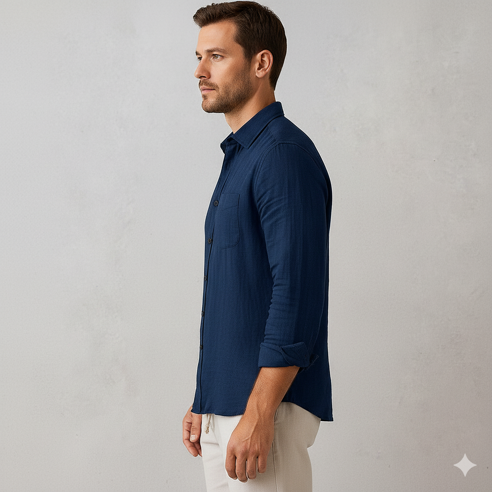 Herren Leinenhemd | Atmungsaktiv & Lässig für Herbst & Freizeit