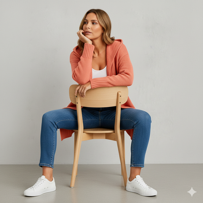 Damen Strickjacke mit Kapuze | Lässig & Übergang