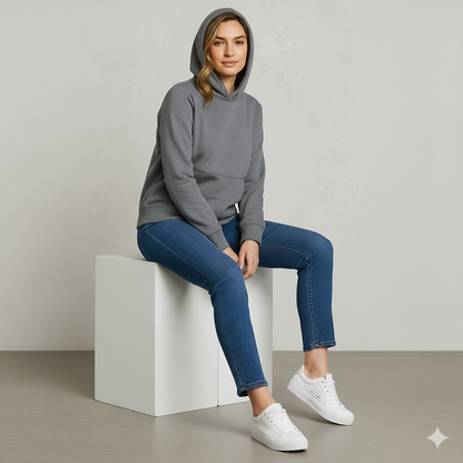 Warmer Damen Hoodie aus Fleece | Freizeit & Winter