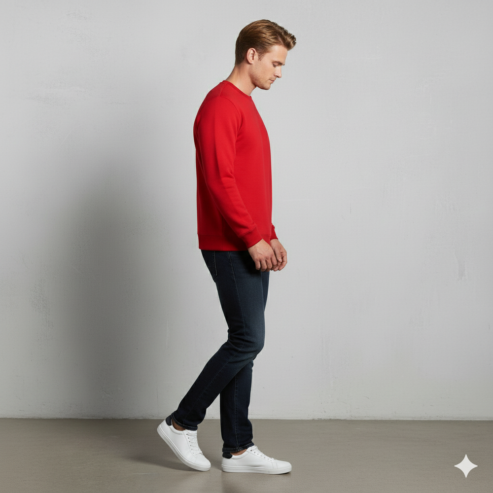 Herren Sweatshirt mit Rundhalsausschnitt