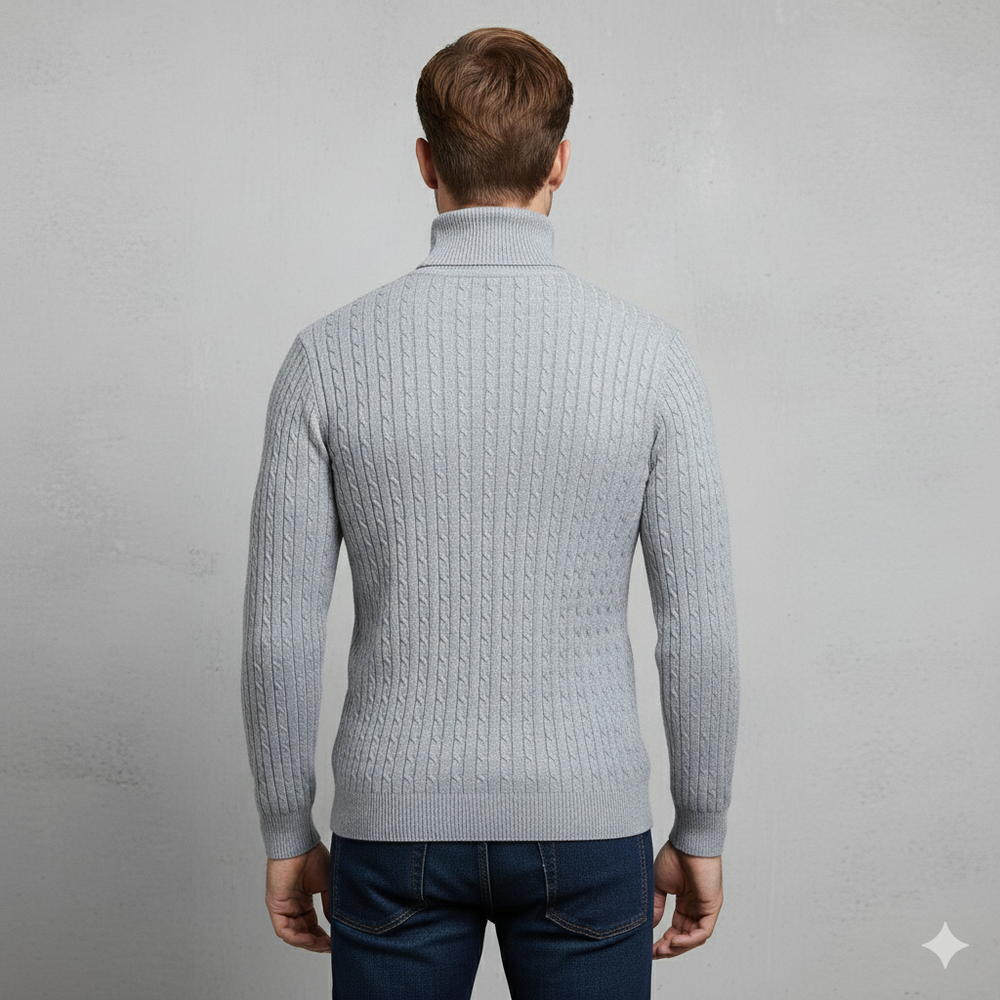 Herren Strickpullover mit Rollkragen | Slim Fit | Winter