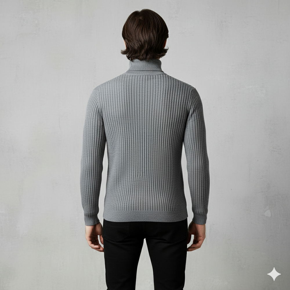 Herren Strickpullover mit Rollkragen | Slim Fit | Winter