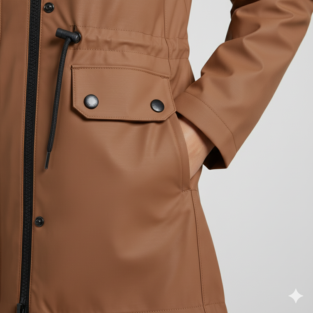 Damen Regenjacke mit Kapuze | Leicht & Wasserdicht | Übergang