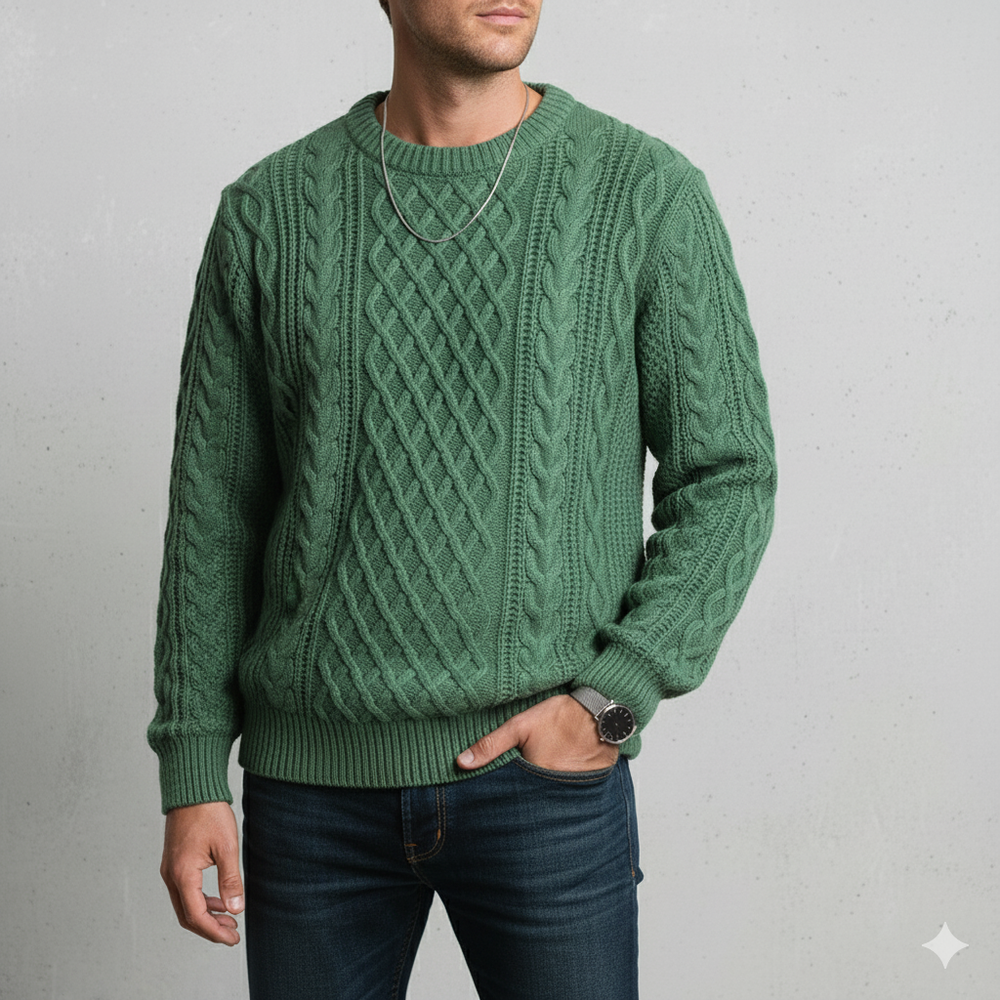 Herren Strickpullover mit Strukturmuster | Modern & Warm | Winter