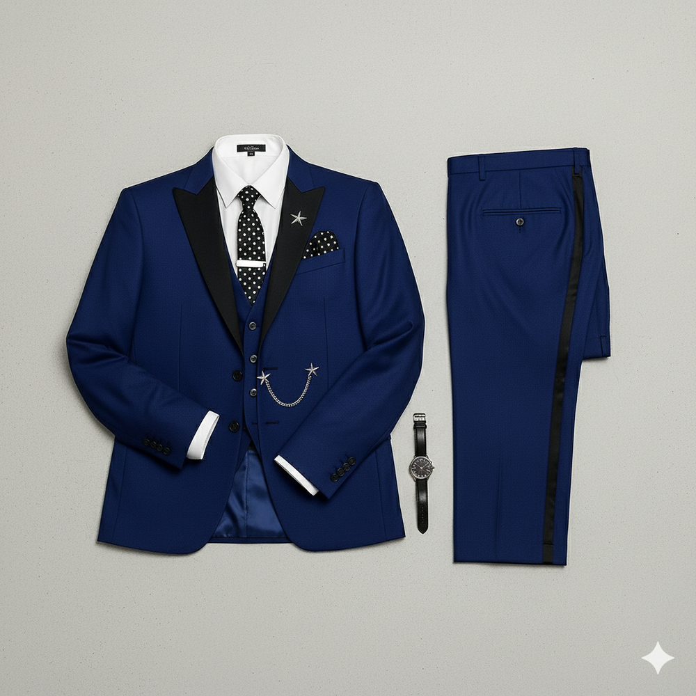 Herren 3-teiliger Anzug Slim Fit | Business Hochzeit Smoking