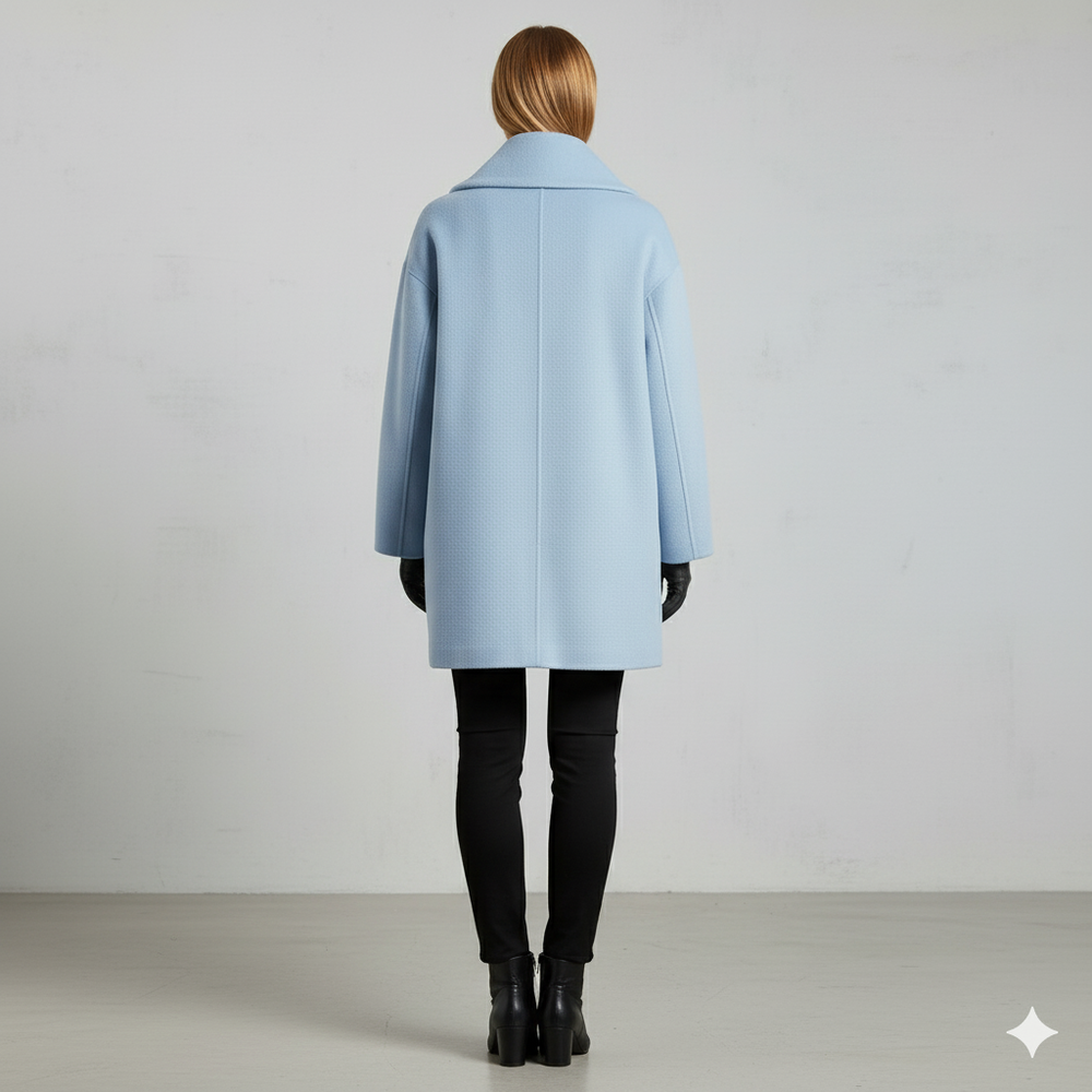 Damen Wollmantel Figurbetont Elegant | Stehkragen | Herbst Winter