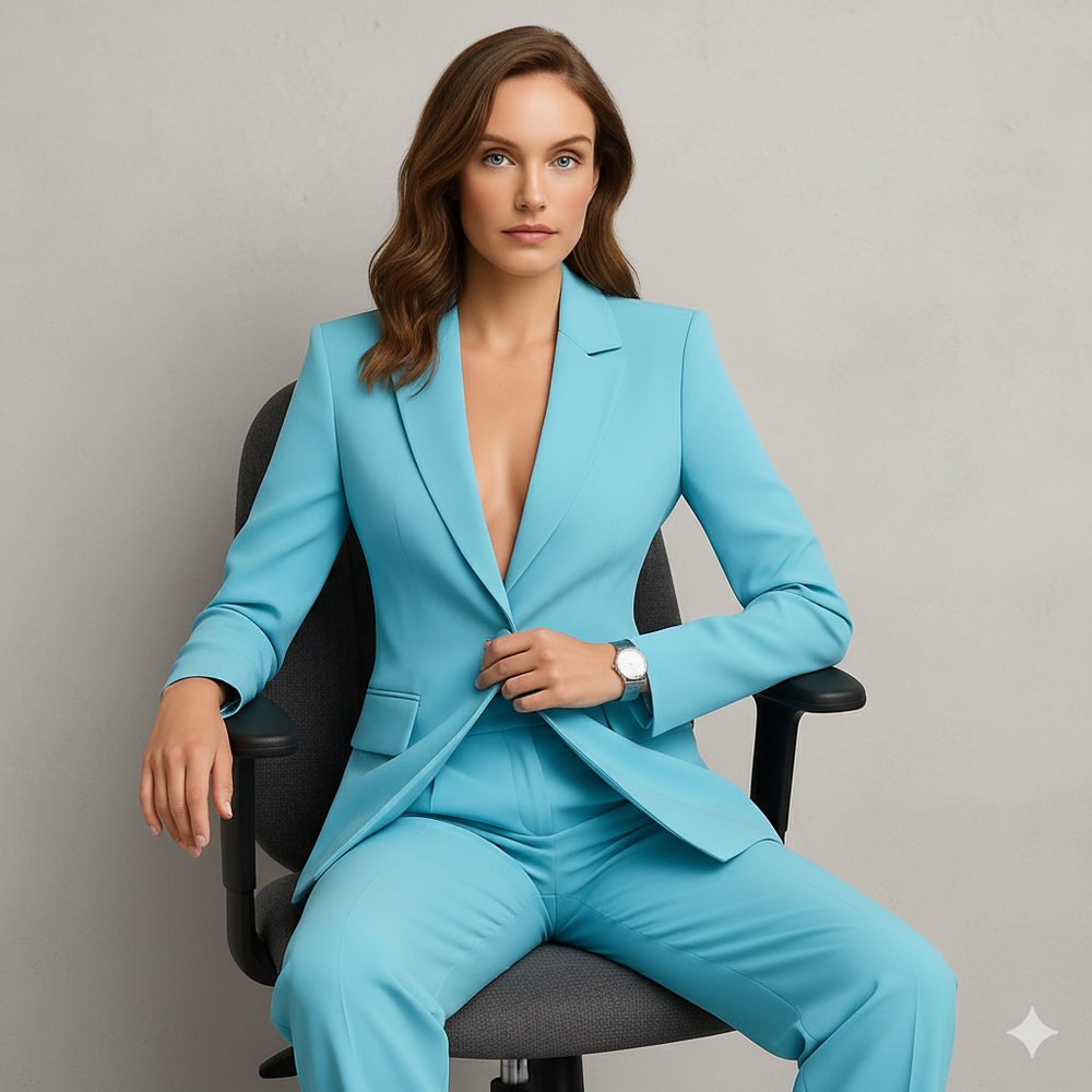 Elegantes Damen Anzugset | Blazer & Hose | Slim Fit Business