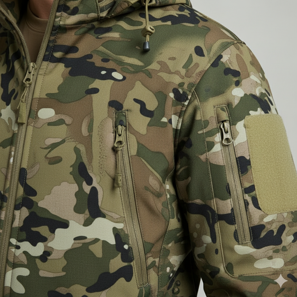 Herren Outdoor Taktikanzug mit Kapuze | Wasserabweisend & Winter