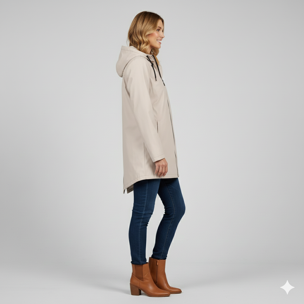 Damen Regenjacke mit Kapuze | Leicht & Wasserdicht | Übergang