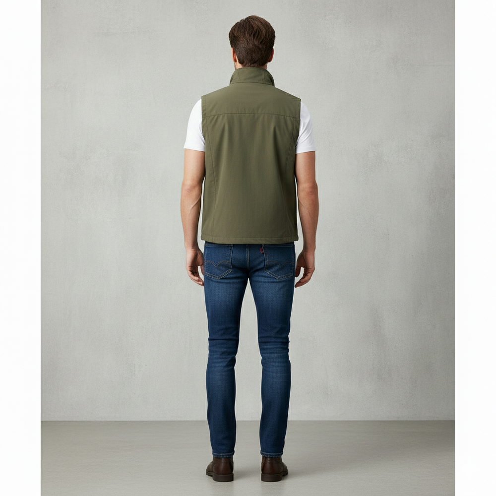 Herren Outdoor Weste mit Reißverschluss | Leicht & Atmungsaktiv