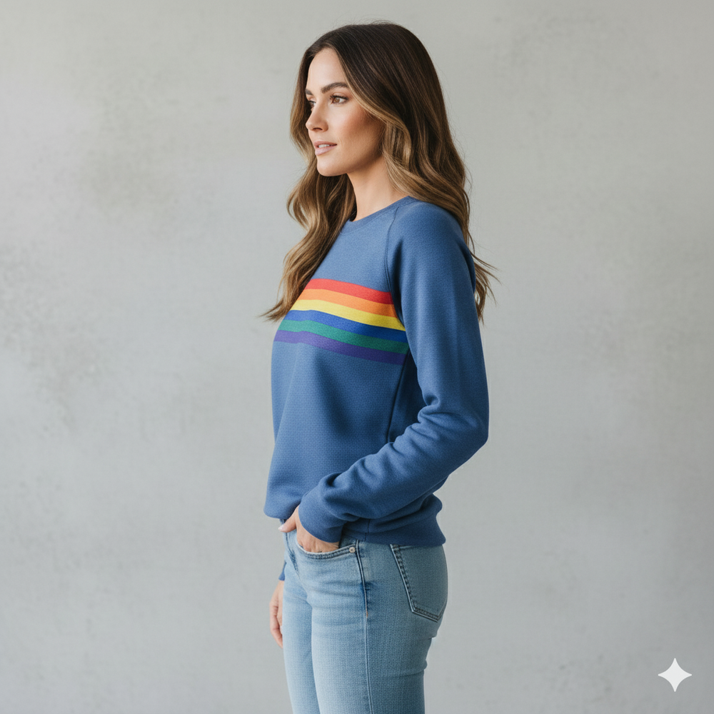 Damen Pullover mit Rundhalsausschnitt | Gestreift & Freizeit