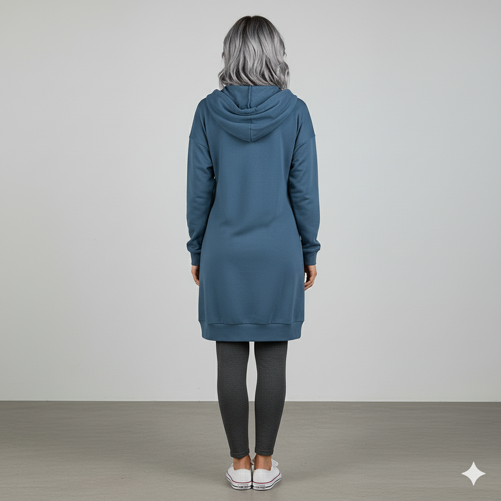 Lässiges Damen Hoodie mit Knopfleist