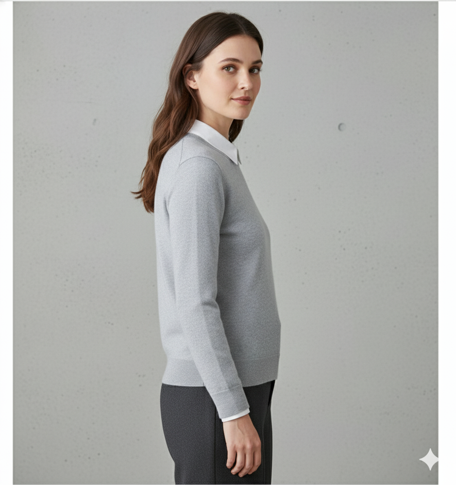 Kuscheliger Damen Strickpullover mit Rundhalsausschnitt | Winter | Elegant