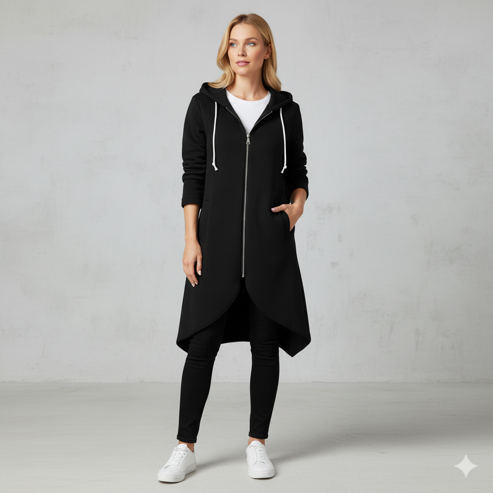 Damen Sweatjacke mit Kapuze & Reißverschluss | Herbst/Winter