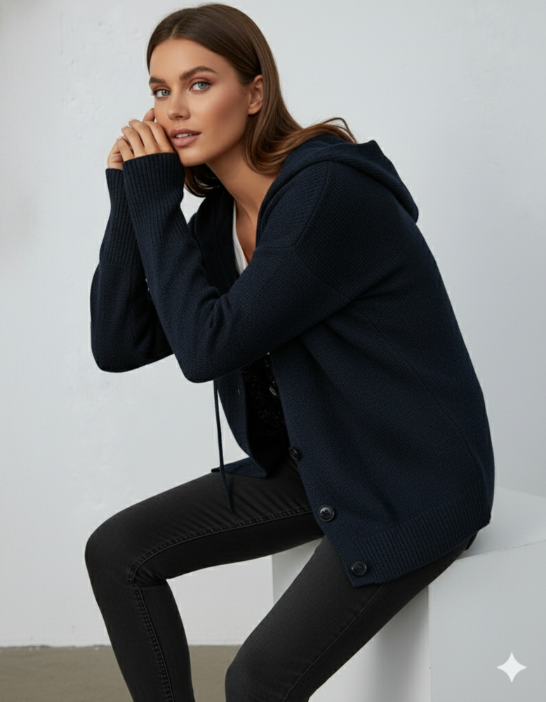 Lässiger Damen Strickjacke mit Knopfleiste | Herbst Winter