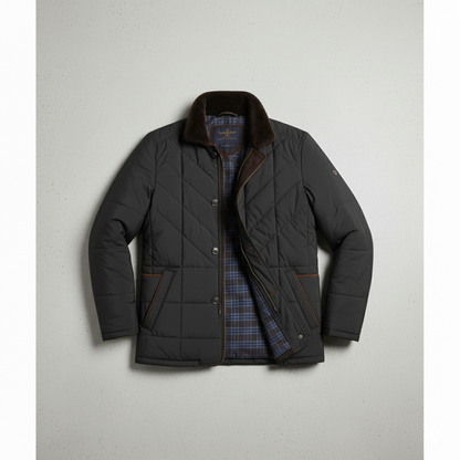 Elegante Herren Steppjacke mit Stehkragen | Warm | Winter