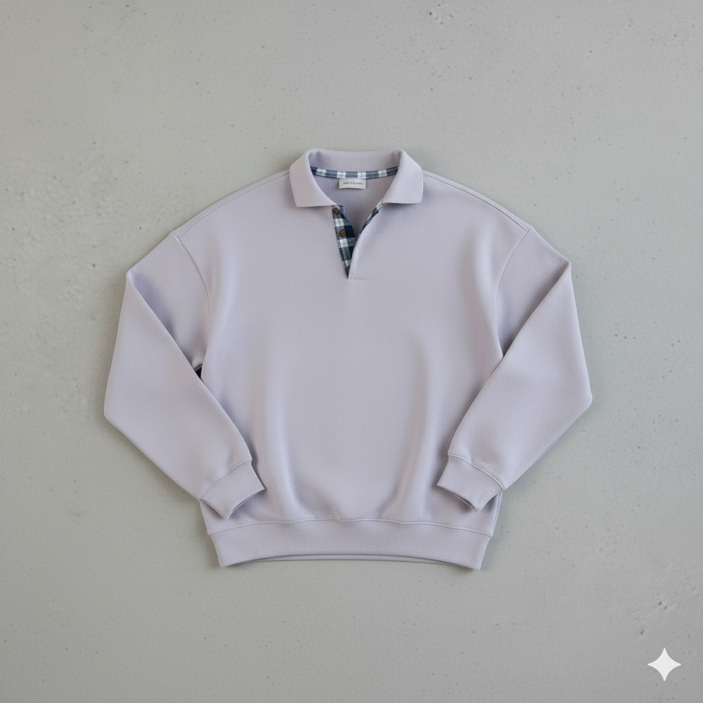 Lässiger Herrenpullover mit Reverskragen | Bequem | Freizeit