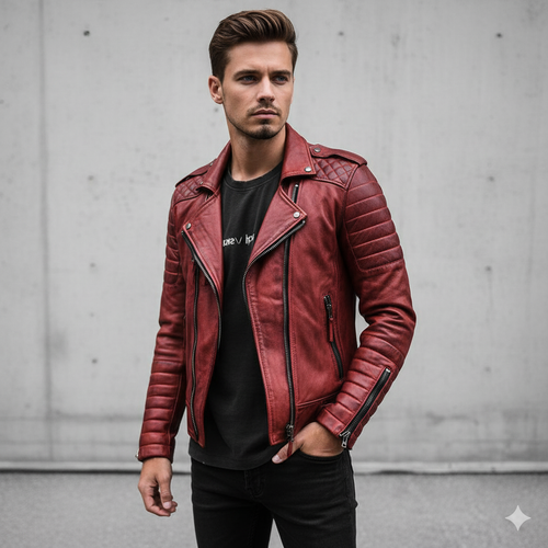 Herren Bikerjacke aus Veganleder | Modern & Casual
