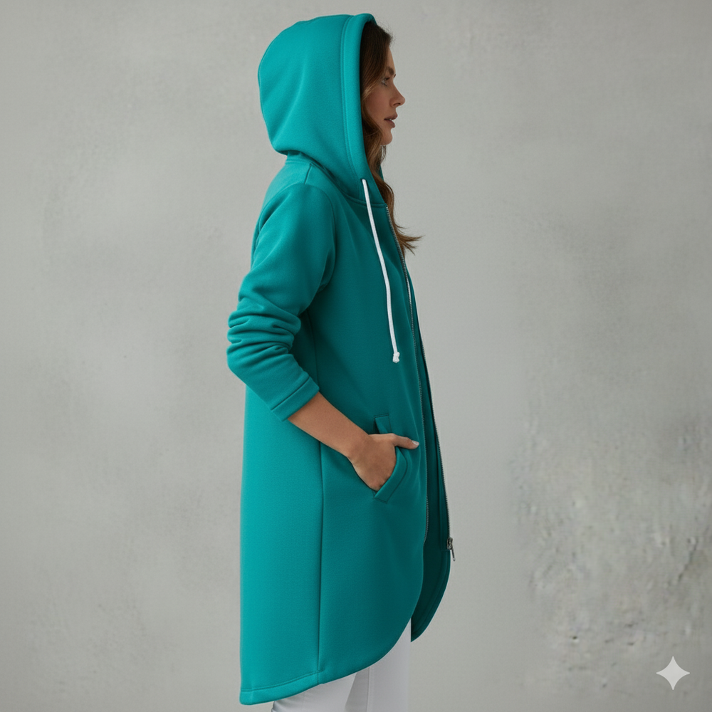 Damen Sweatjacke mit Kapuze & Reißverschluss | Herbst/Winter