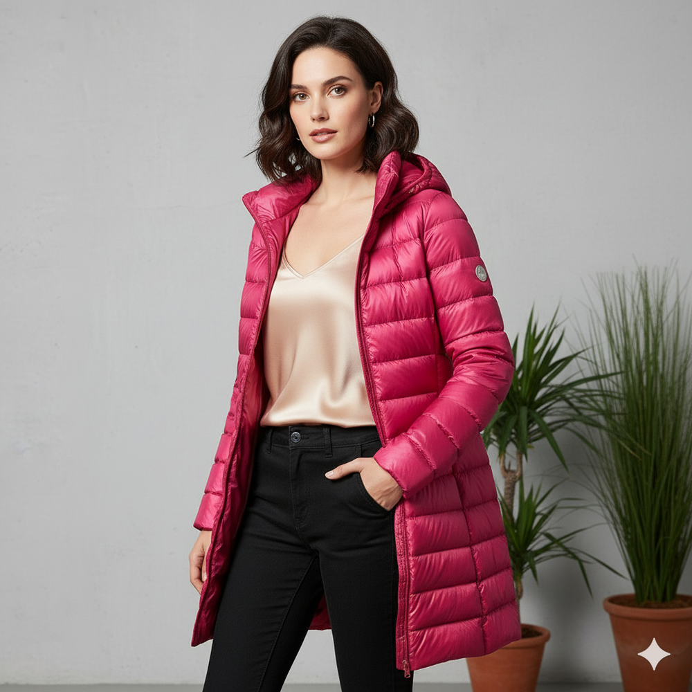 Damen Daunenjacke mit Kapuze | Leicht & Warm | Winter