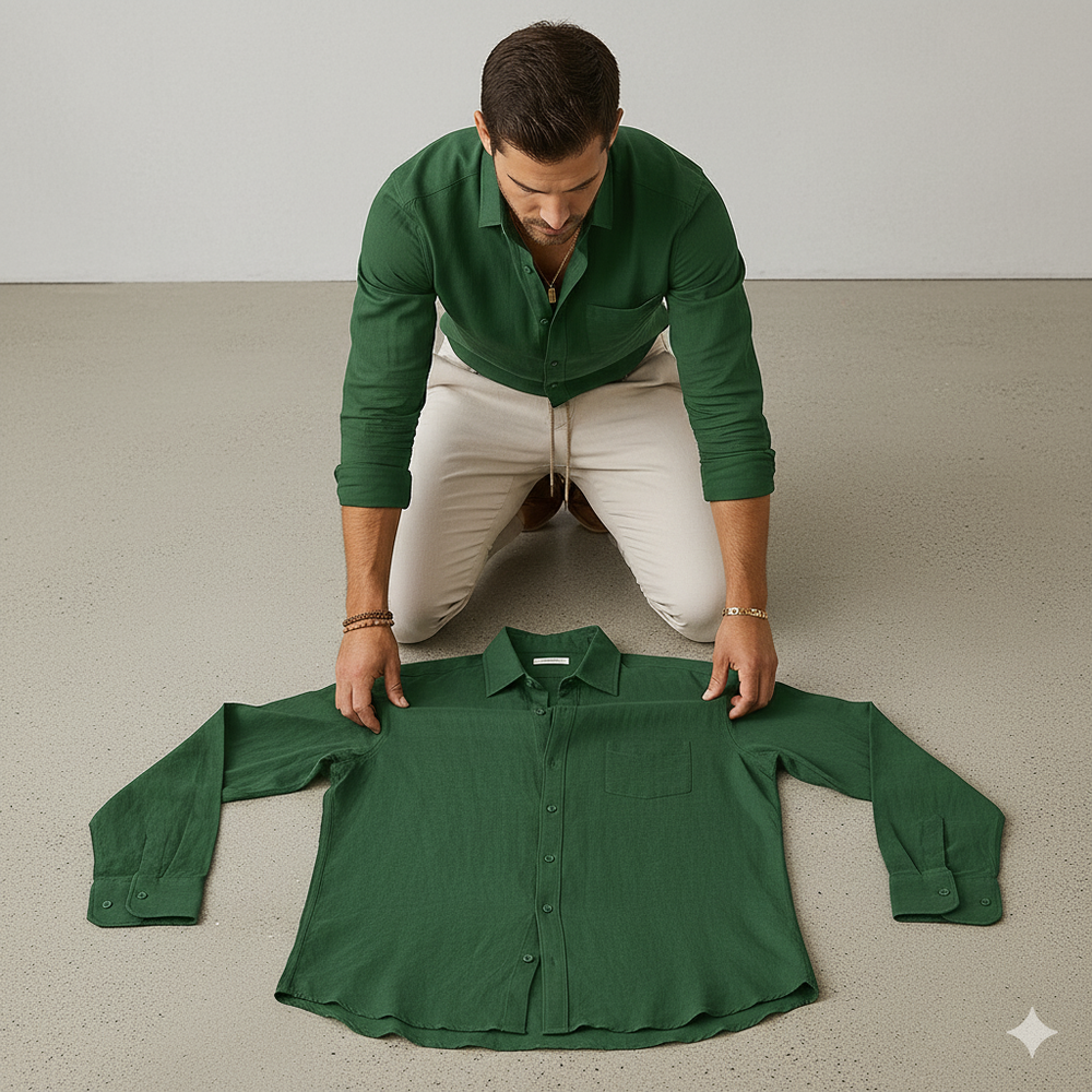 Herren Leinenhemd | Atmungsaktiv & Lässig für Herbst & Freizeit