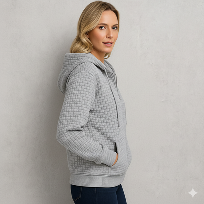 Leichter Damen Kapuzen Strickjacke mit Reißverschluss | Übergang