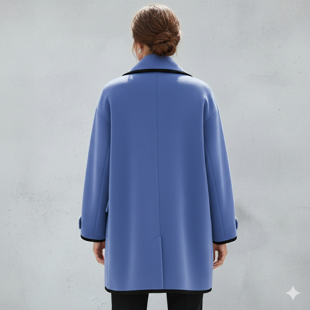 Eleganter Damenmantel mit Kontrastdetails | Herbst/Winter