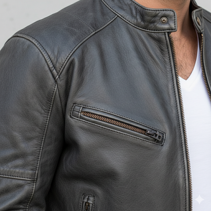 Herren Lederjacke im Biker-Stil | Modern & Lässig