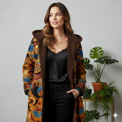 Damen Fleecejacke mit Kapuze | Plüsch & Kuschelig | Herbst/Winter