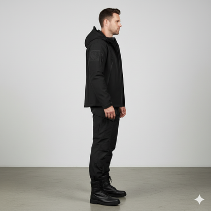 Herren Outdoor Taktikanzug mit Kapuze | Wasserabweisend & Winter