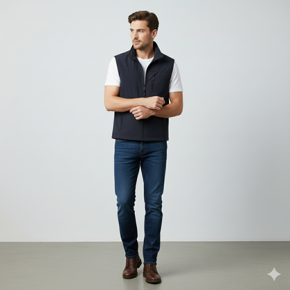 Herren Outdoor Weste mit Reißverschluss | Leicht & Atmungsaktiv