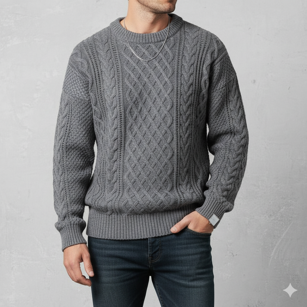 Herren Strickpullover mit Strukturmuster | Modern & Warm | Winter