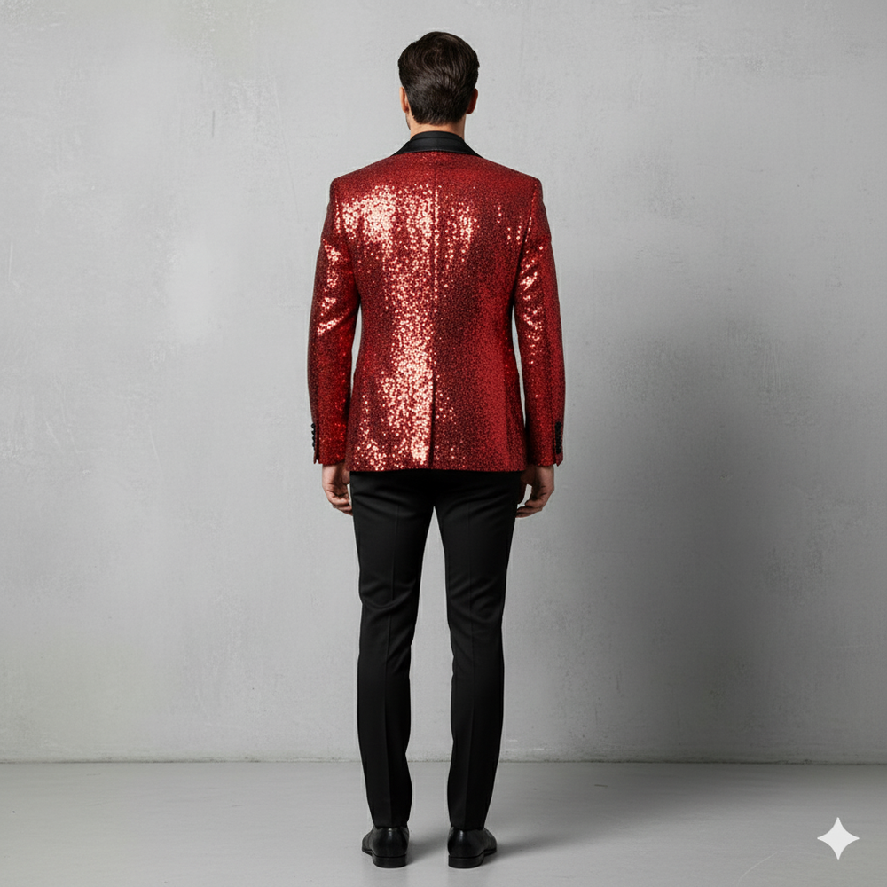 Herren Sakko mit Pailletten | Festlich & Elegant | Slim Fit