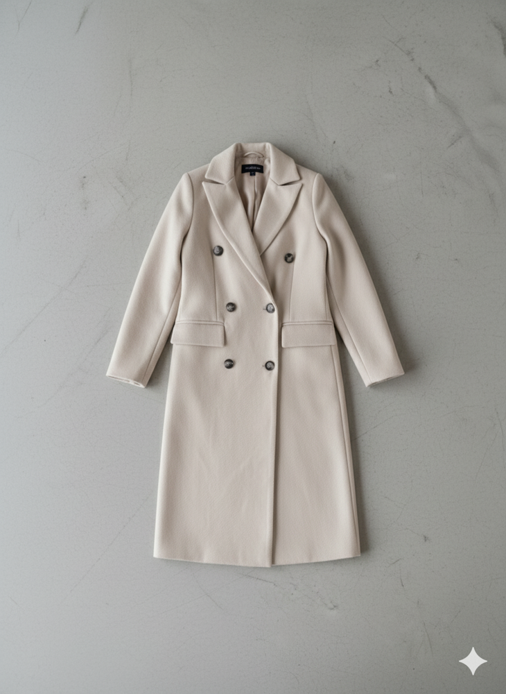 Damen Mantel mit Reverskragen | Doppelreihig & Elegant | Herbst/Winter