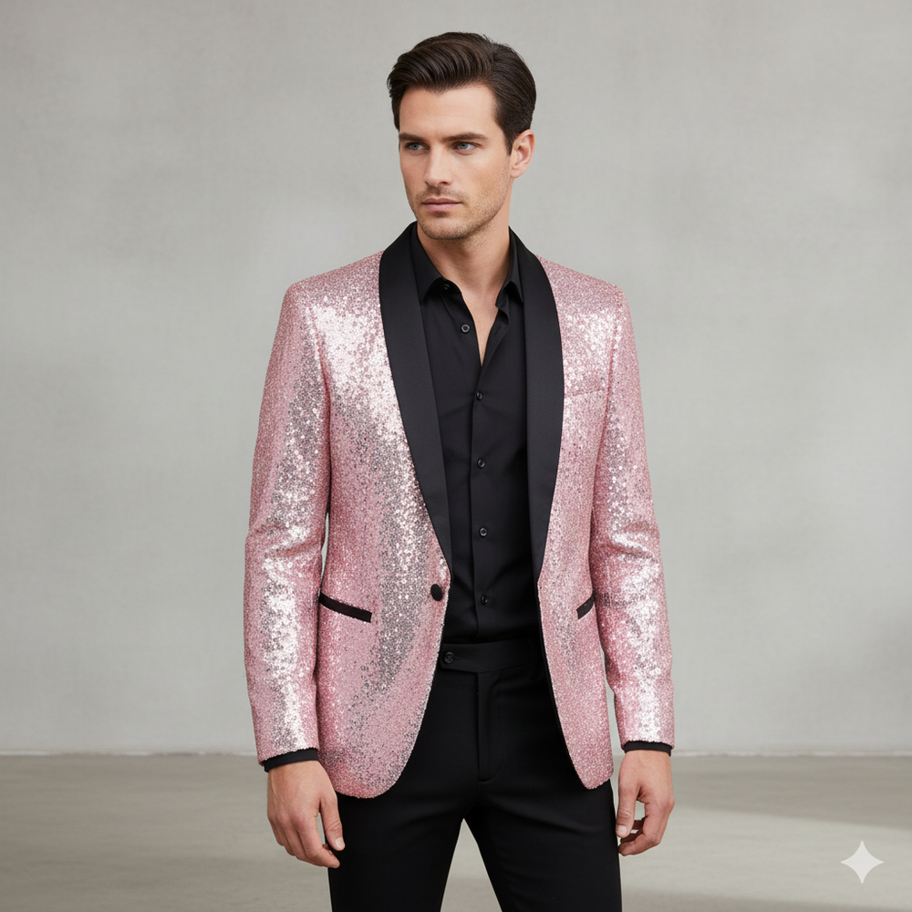 Herren Sakko mit Pailletten | Festlich & Elegant | Slim Fit
