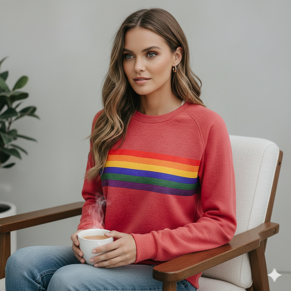 Damen Pullover mit Rundhalsausschnitt | Gestreift & Freizeit