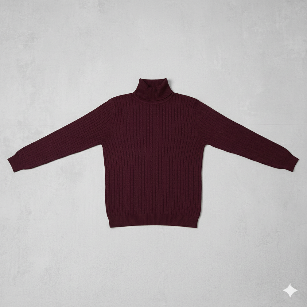 Herren Strickpullover mit Rollkragen | Slim Fit | Winter