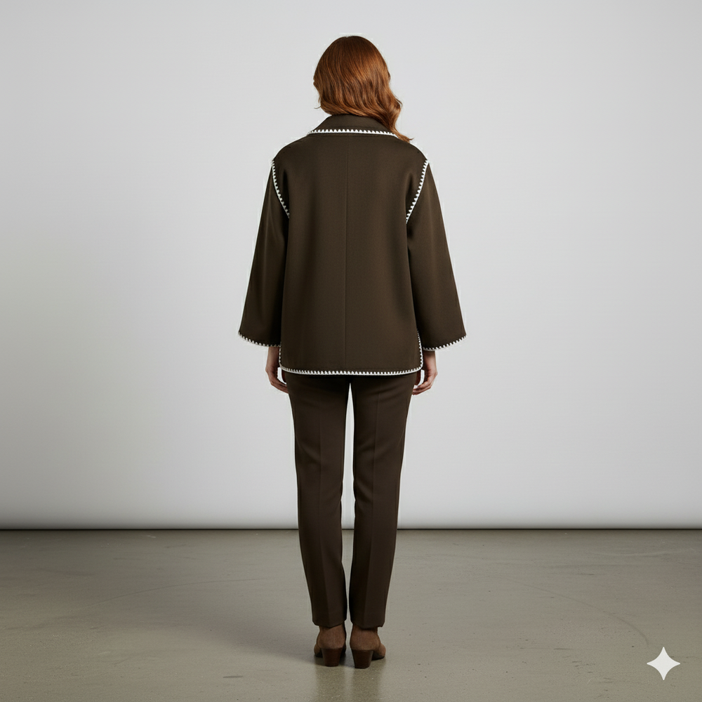 Damen Wollmantel mit Schal Kragen | Winter | Locker & Warm