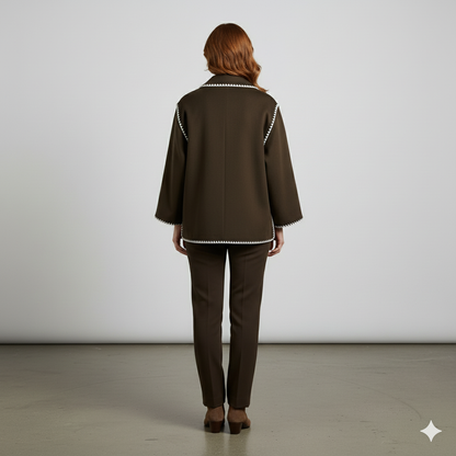 Damen Wollmantel mit Schal Kragen | Winter | Locker & Warm