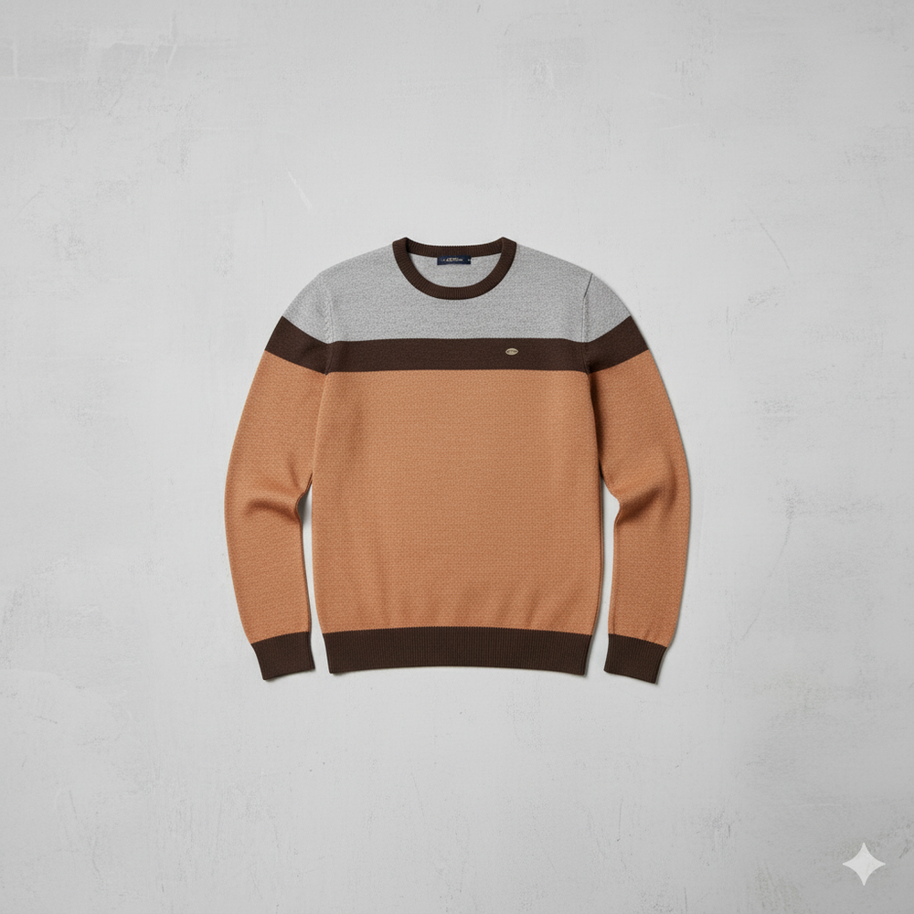 Gemusterter Strickpullover für Herren