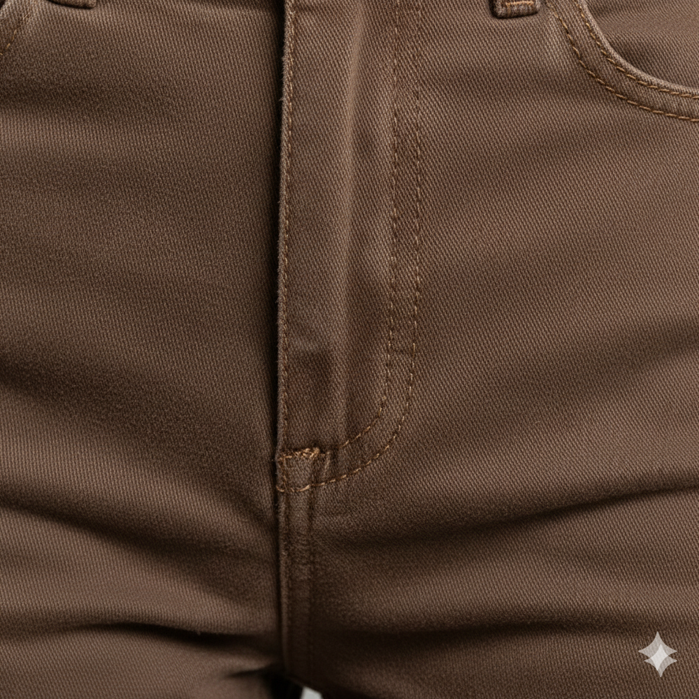 Damenjeans Braun | Retro Straight Fit & Bequem