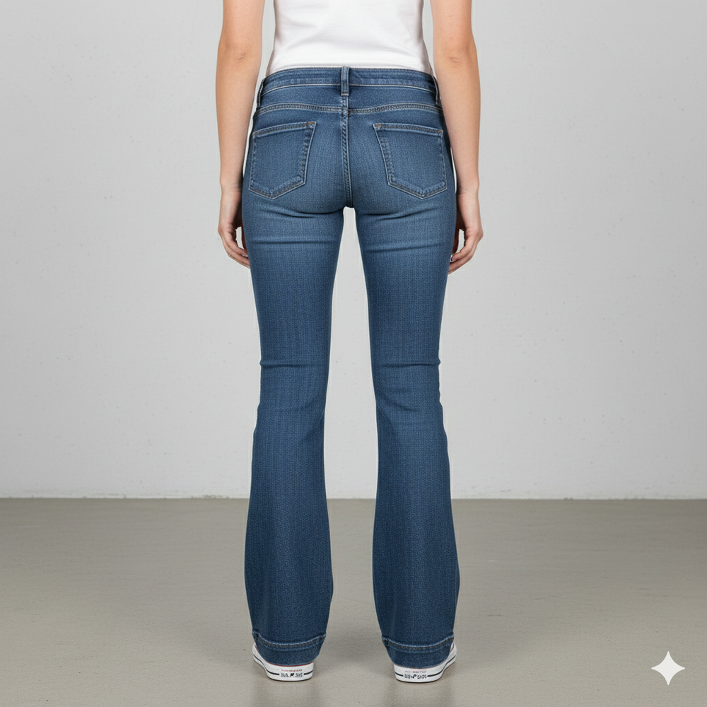 Damen Schlagjeans Low Rise | Retro Fit & Bequem