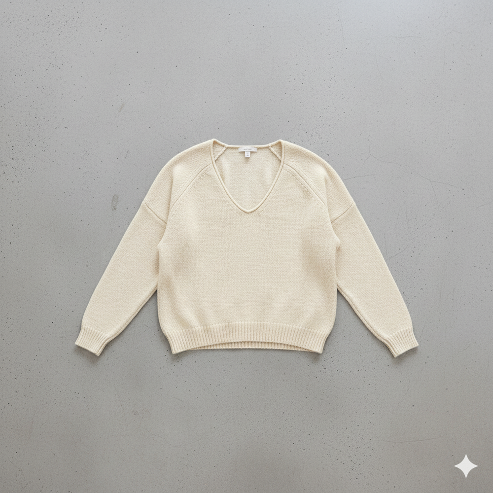 Damen Strickpullover mit V Ausschnitt | Locker & Freizeit